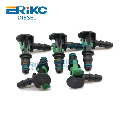 Injector Leak Off Connector Small Size Diesel Injector Return Pipe for Siemens Plastic Green/Black Color 5pcs for Ford Transit